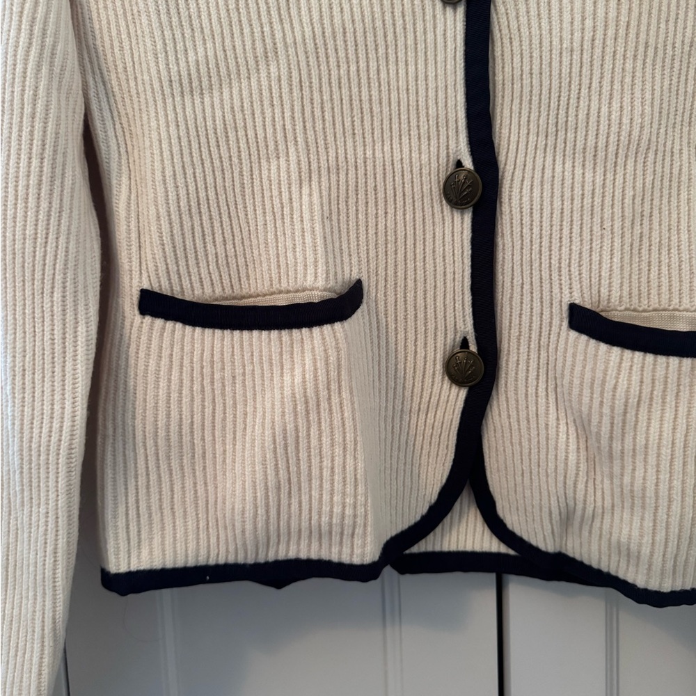 Rag & Bone Ivory Sweater with Dark Edging - Picture 5 of 5